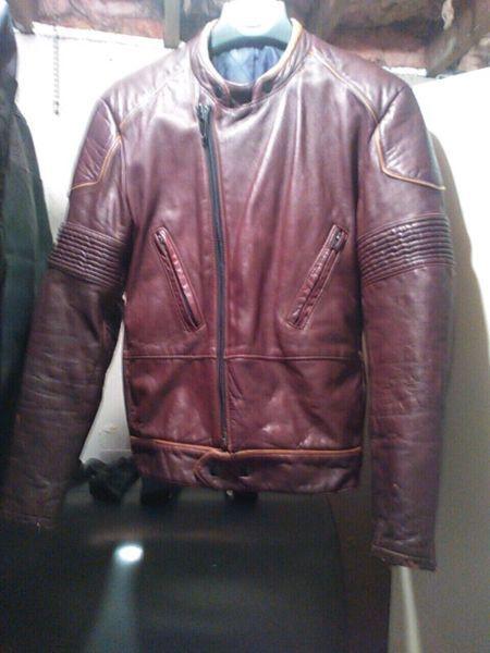 maroon wine colored motorcycle jacket, one of a kind