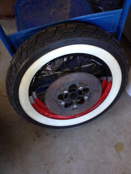 Harley wheel with tire and rotor