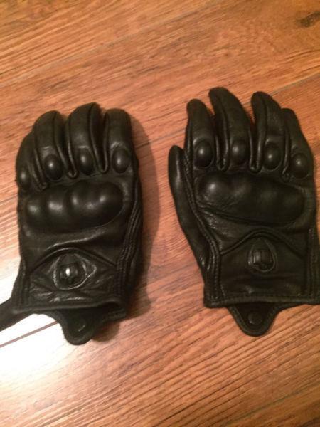 Motorcycle Leather Riding Gloves
