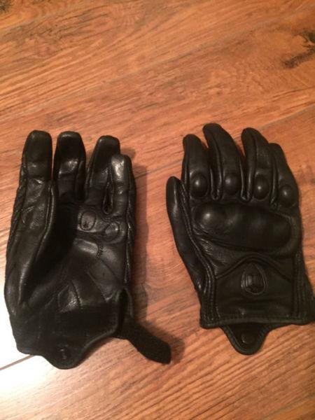 Motorcycle Leather Riding Gloves