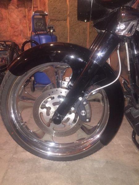 Motorcycle wheel tire installation changeover