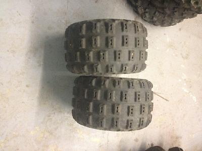 Two (2) USED Dunlop KT386 Tires, 18X10X8, GOOD CONDITION