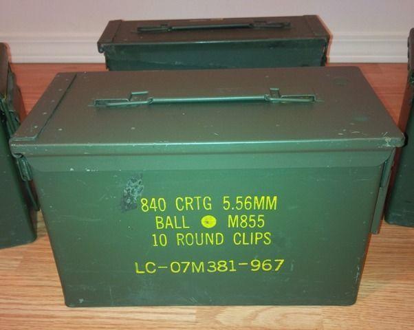 4 waterproof ammo storage boxes