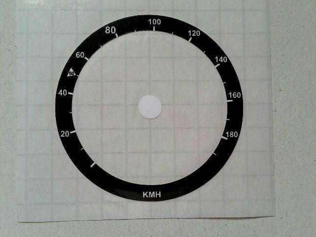 Harley Sportster Speedometer MPH to KM Conversion Decal