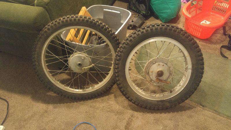 bultaco sherpa t wheels and tires