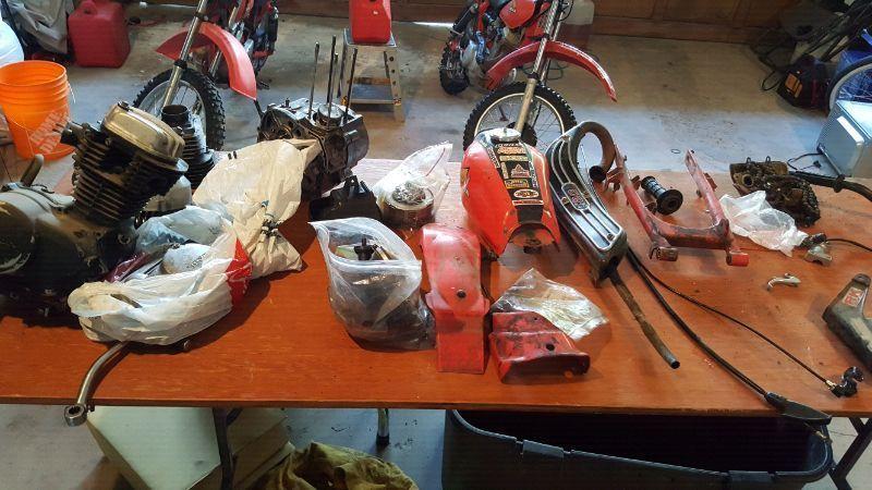 Late 70's XR 80 and XR 100 parts