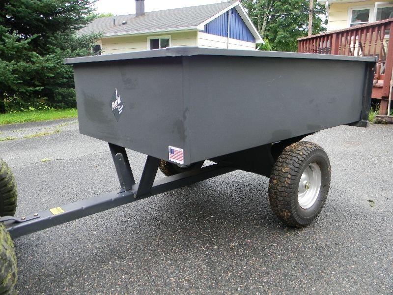 STEEL DUMP TRAILER CART for an ATV or a RIDE-ON MOWER