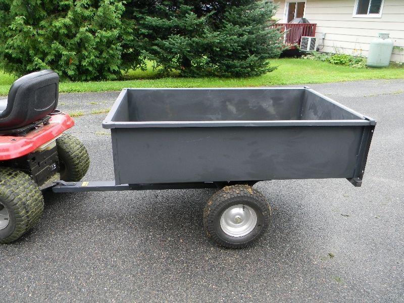 STEEL DUMP TRAILER CART for an ATV or a RIDE-ON MOWER