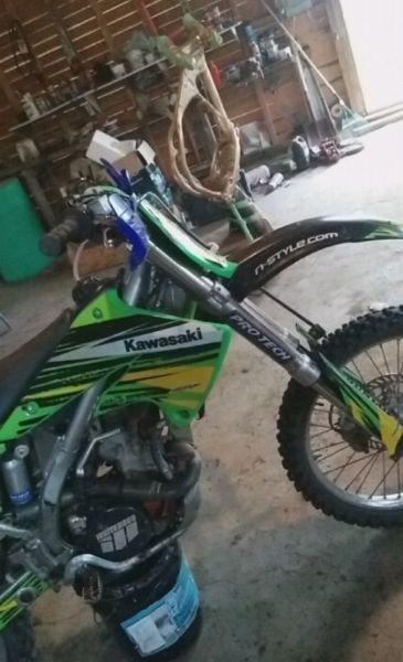 2004 kx250f lots done to it 2400 or trade