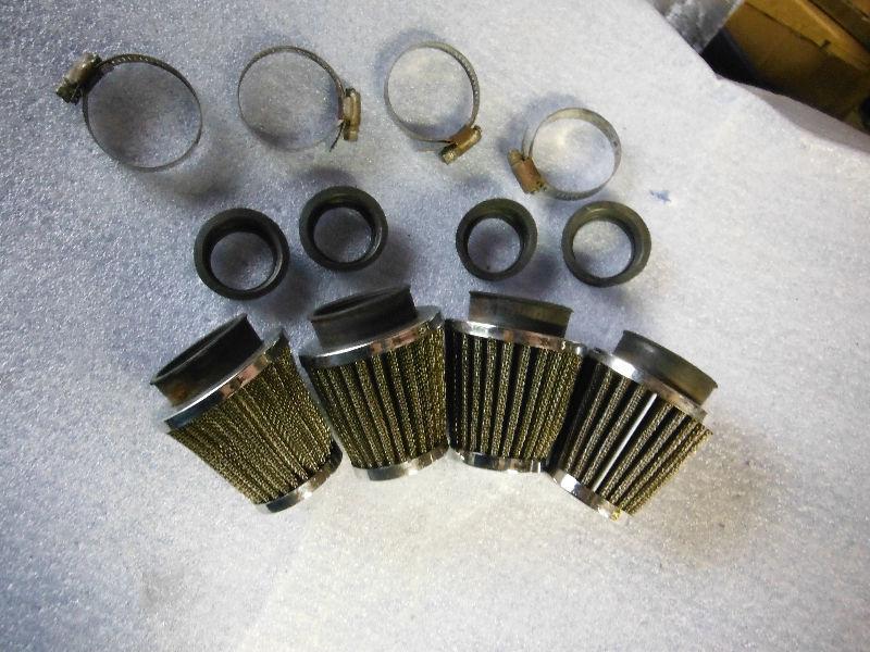 Four 47 mm Pod AIR FILTERS with reducers to 40 mm $30