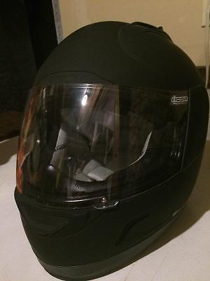 Brand New Rubatone Black ICON Alliance Dark Motorcycle Helmet