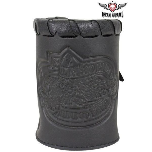 Leather Motorcycle Cup Holder