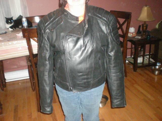 Starting To Get Cool Driving Nice Large Leather Bikers Jacket