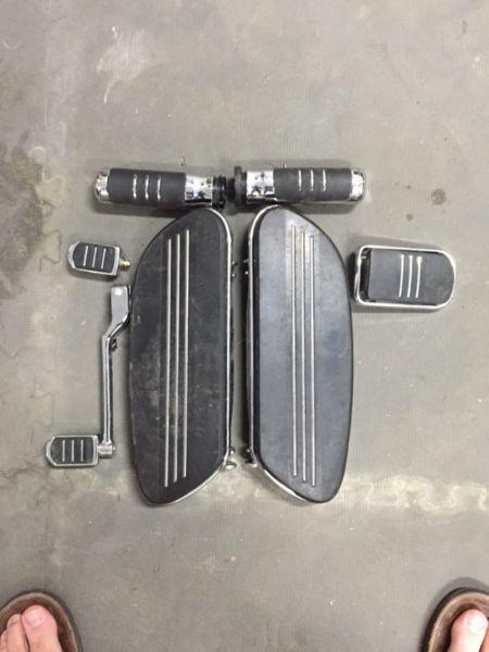 Harley Davidson floor boards with grips
