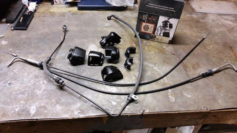 Harley Davidson used front brake and throttle cables