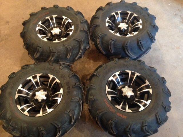 Set of ITP Rims & Mud Bug Tires For Sale