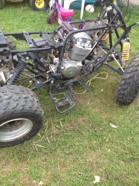 2 250cc engines, 200cc parts and frame