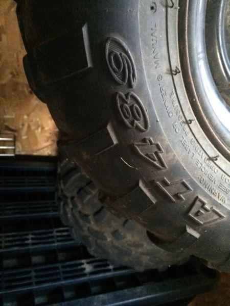 Set of 4 ATV/UTV tires and rims