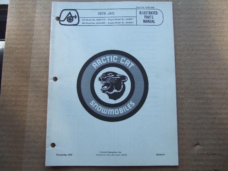 1976 ARCTIC CAT JAG PARTS MANUAL