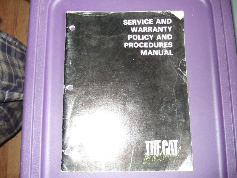 1985 ARCTIC CAT SERVICE/WARRANTY MANUAL