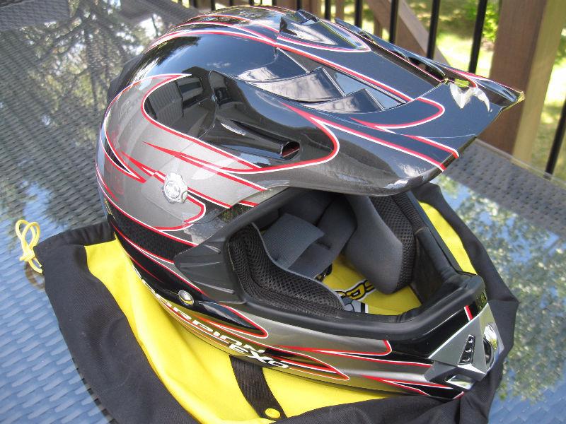 Scorpion EXO Twister Helmet, Black, silver, red, Size XL