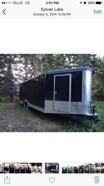 24' 4 place custom sled trailer