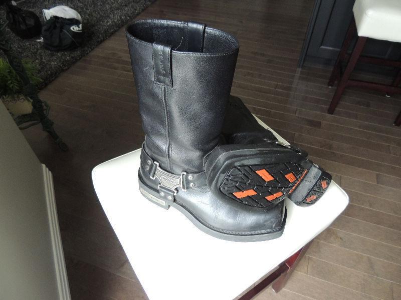 HARLEY DAVIDSON MOTORCYCLE BOOTS - SIZE 9 - EXCELL. COND./