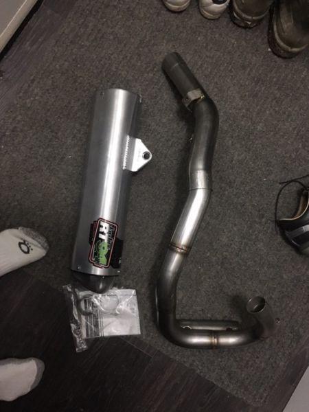 2009 2010 crf450r full aftermarket exhaust brand new