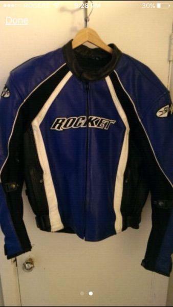 Size 42 Joe rocket leather jacket & gloves