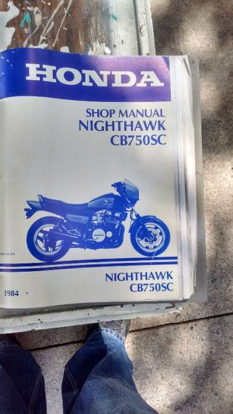 assorted motor cycle manuals