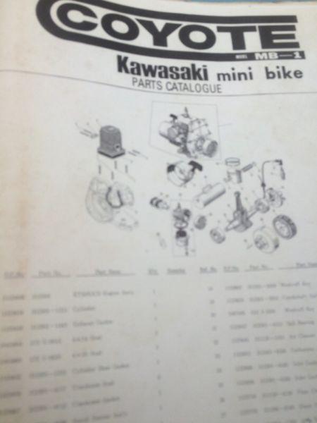 1970 Kawasaki Coyote Parts Book