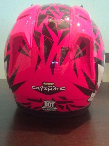 Ladies XS icon alliance crysmatic motorcycle helmet