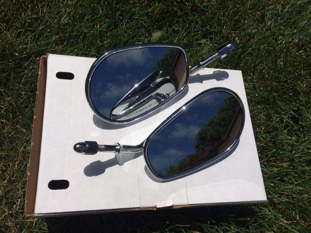 HD OEM Tapered Short Stem Chrome Mirrors