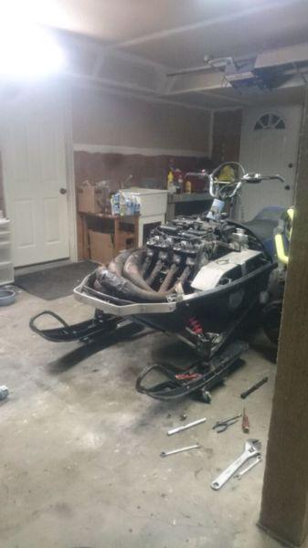 Have an 01 rmk with a Yamaha vmax750motor trade for sledtrailer