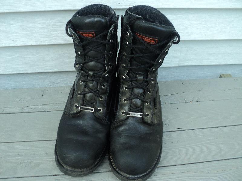 HD mens blk leather INSULATED GORTEX riding boots
