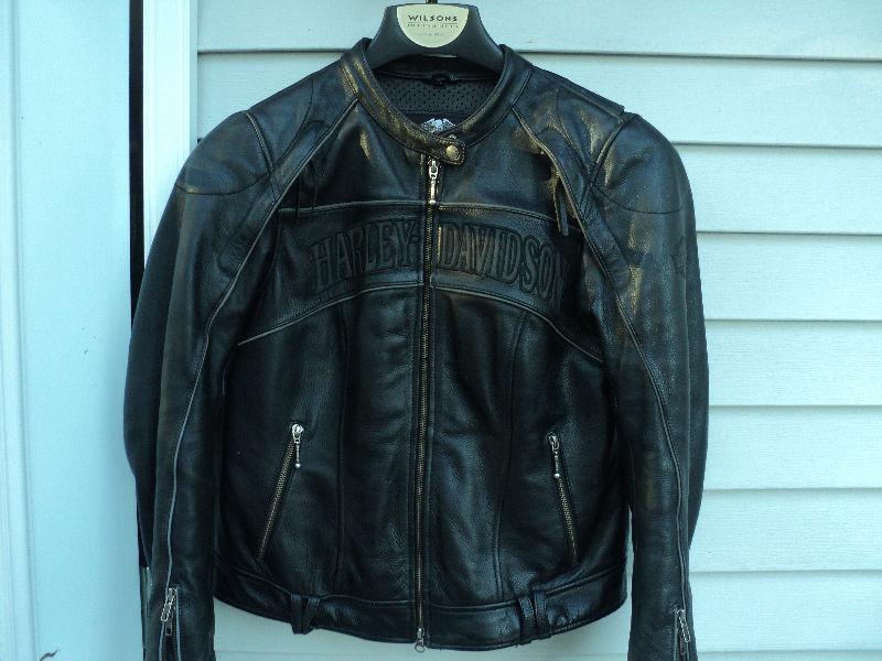 heavy HD leather riding jacket DARK CUSTOM - M