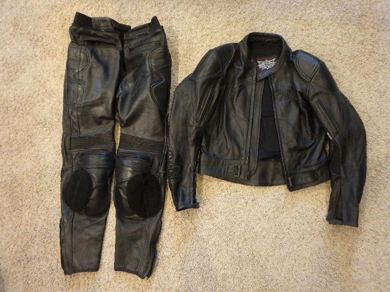 Men's Joe Rocket Leather Motorcycle Jacket and Pants