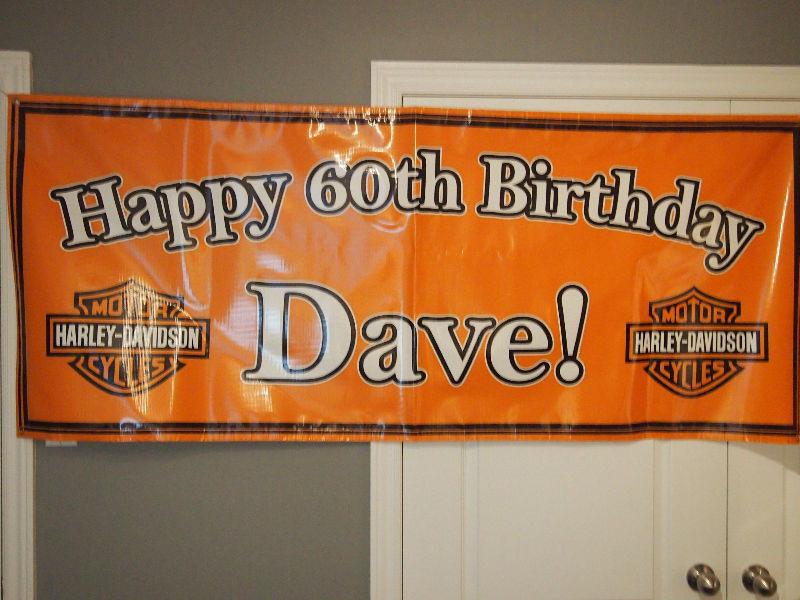 Harley Davidson 60th Birthday Banner for 