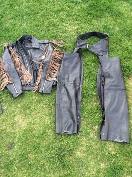 Leather riding gear women's and men's