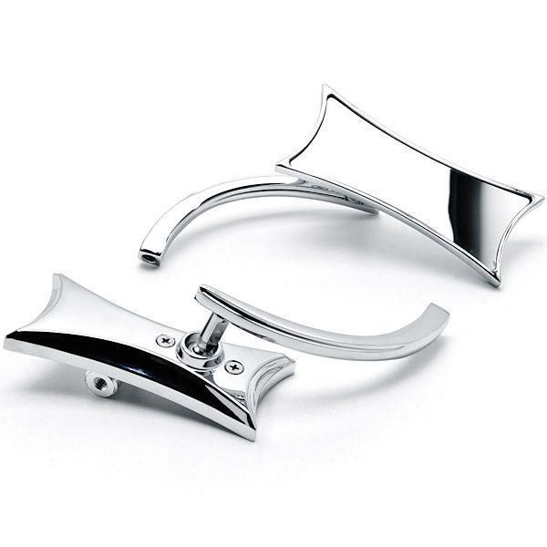 Chrome Twisted Unique Rearview Mirrors For Harley Motorcycle Cru