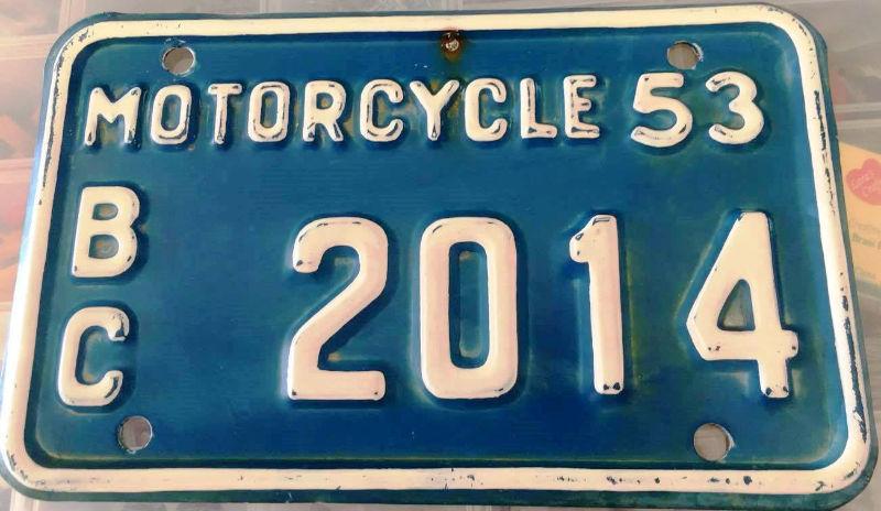 ==Vintage Collector Motorcycle License Plates== 60's, 70's, 80's