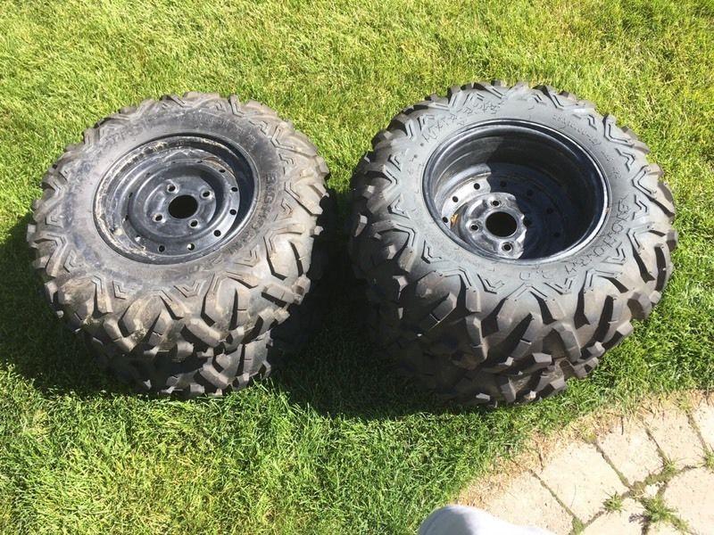 UTV tires and rims off a Yamaha Viking