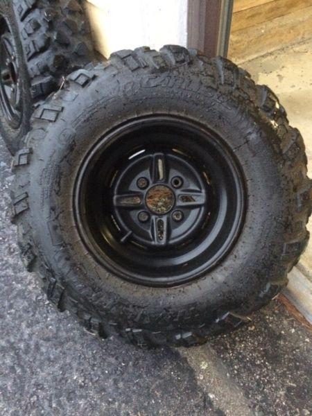 Wanted: Atv tires and rims 375obo