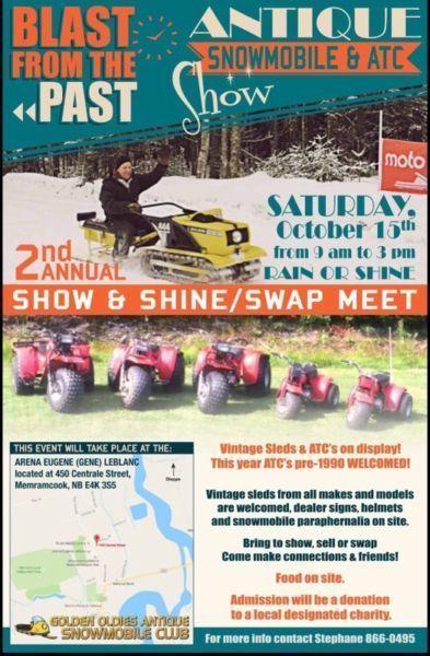 2nd Annual Vintage Snowmobile & ATC Show and Shine/ Swap Meet