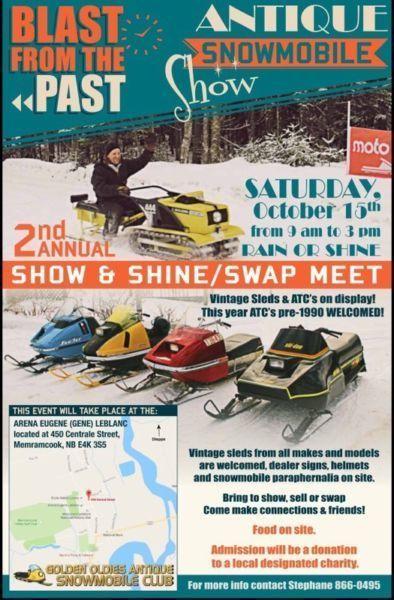 2nd Annual Vintage Snowmobile & ATC Show and Shine/ Swap Meet