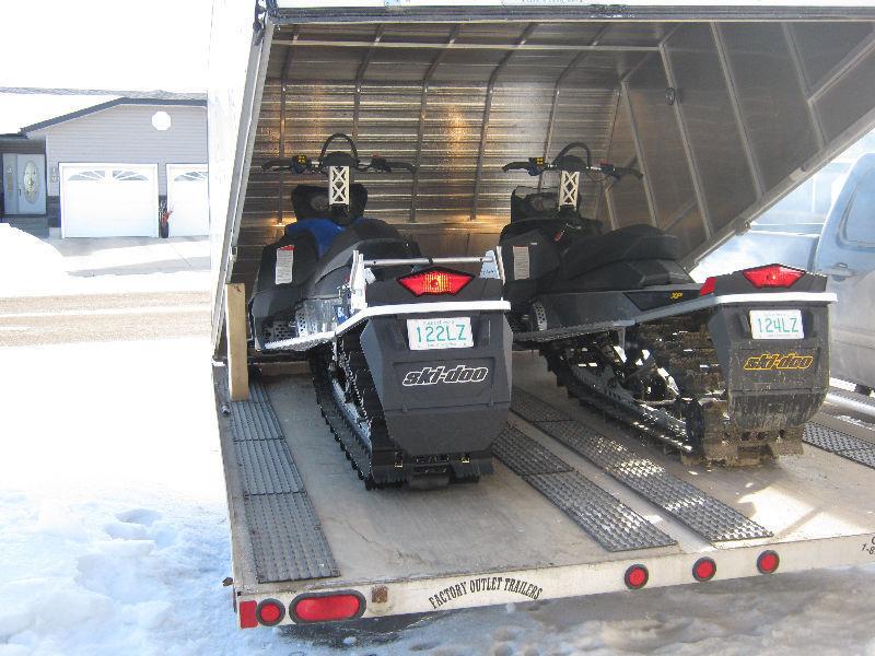 Trailer and Snowmobiles package