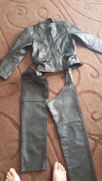 Woman motorcycle Jacket and chaps