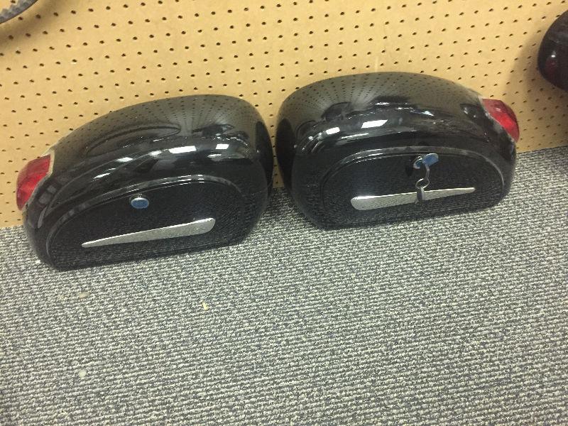 New hard (fibreglass) saddlebags with lights