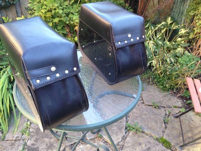 Leather Saddle Bags, liners, detachable locks