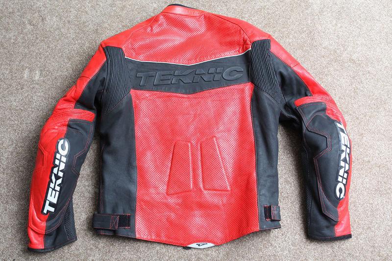 Men's Leather Motorcycle Jacket - size 42